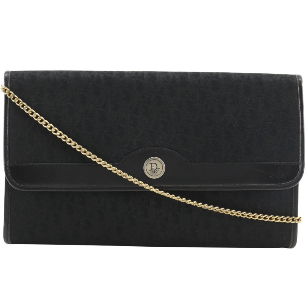 CHRISTIAN DIOR Vintage Black Canvas Shoulder Bag - Picture 1 of 16